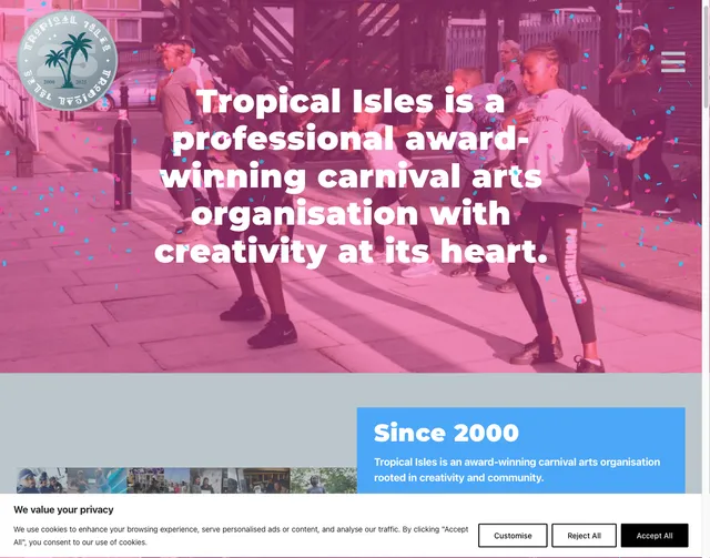 Screen grab of Tropical Isles