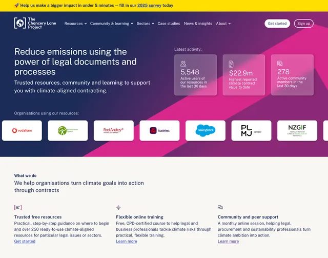 Screen grab of The Chancery Lane Project