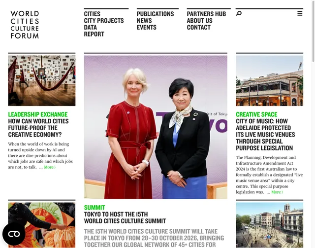 Screen grab of World Cities Culture Forum